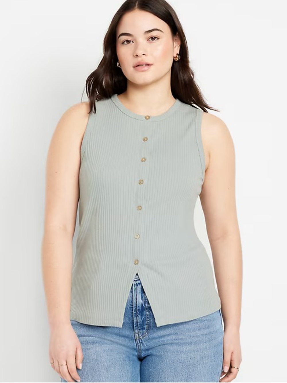Old Navy Button-Down Ribbed Top
